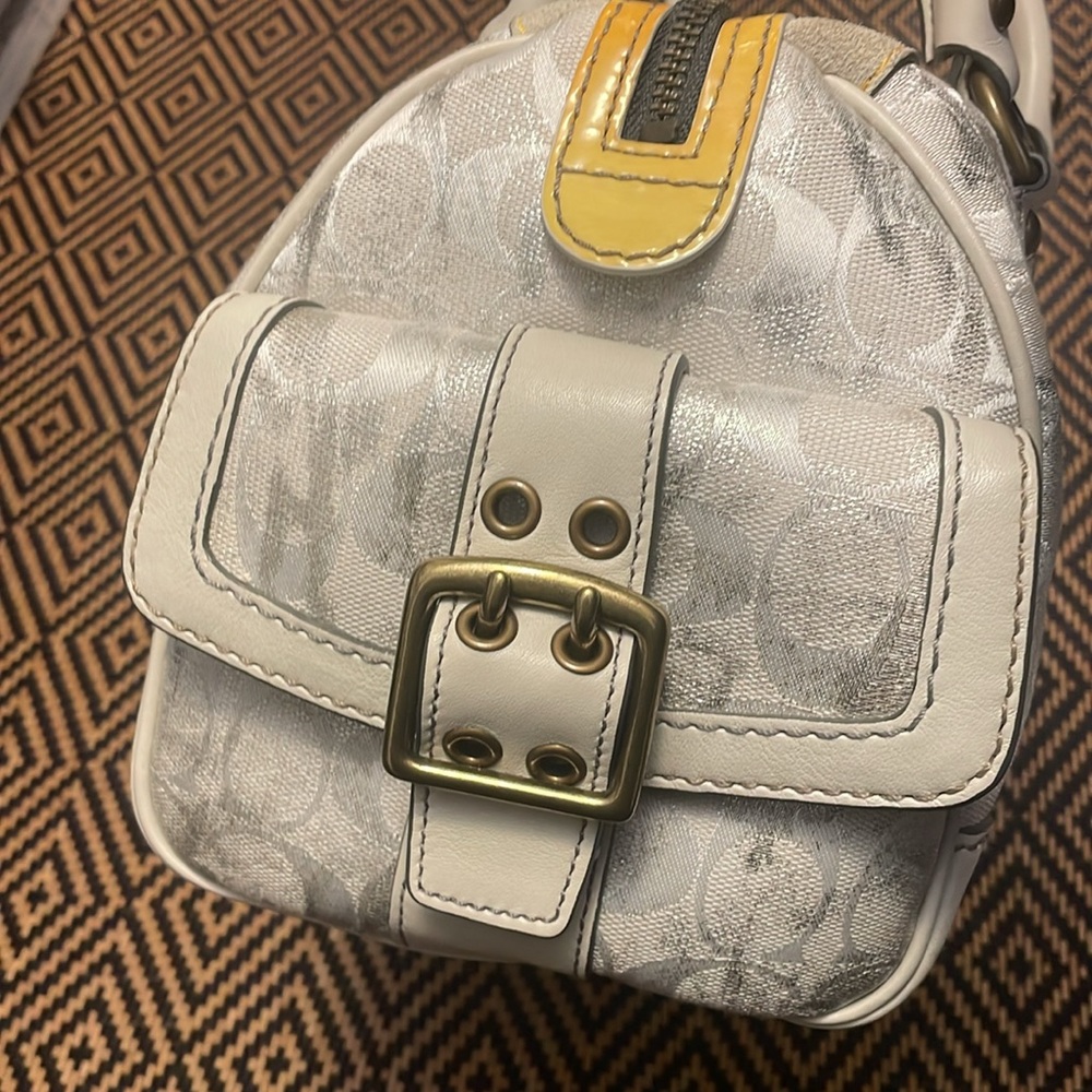 Vintage Y2K Coach Signature Print Tie Dye satchel 2186 Soho speedy doctor bag - Picture 10 of 14